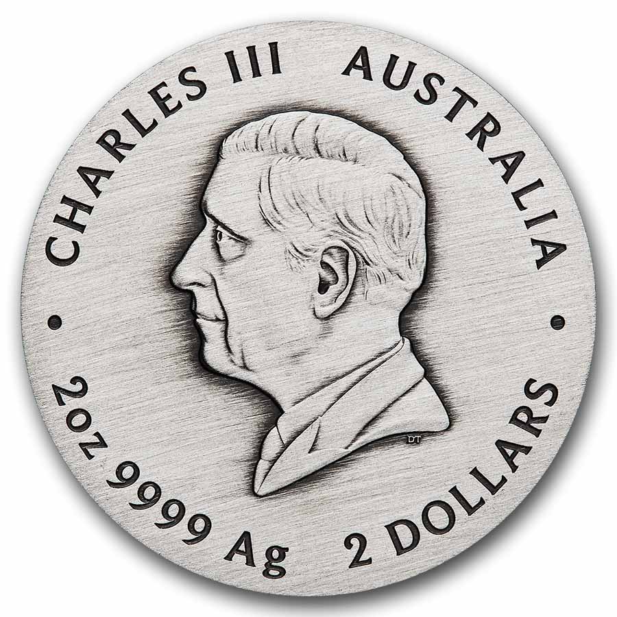 2026 Australia 2 oz Silver Year of the Horse Antiqued