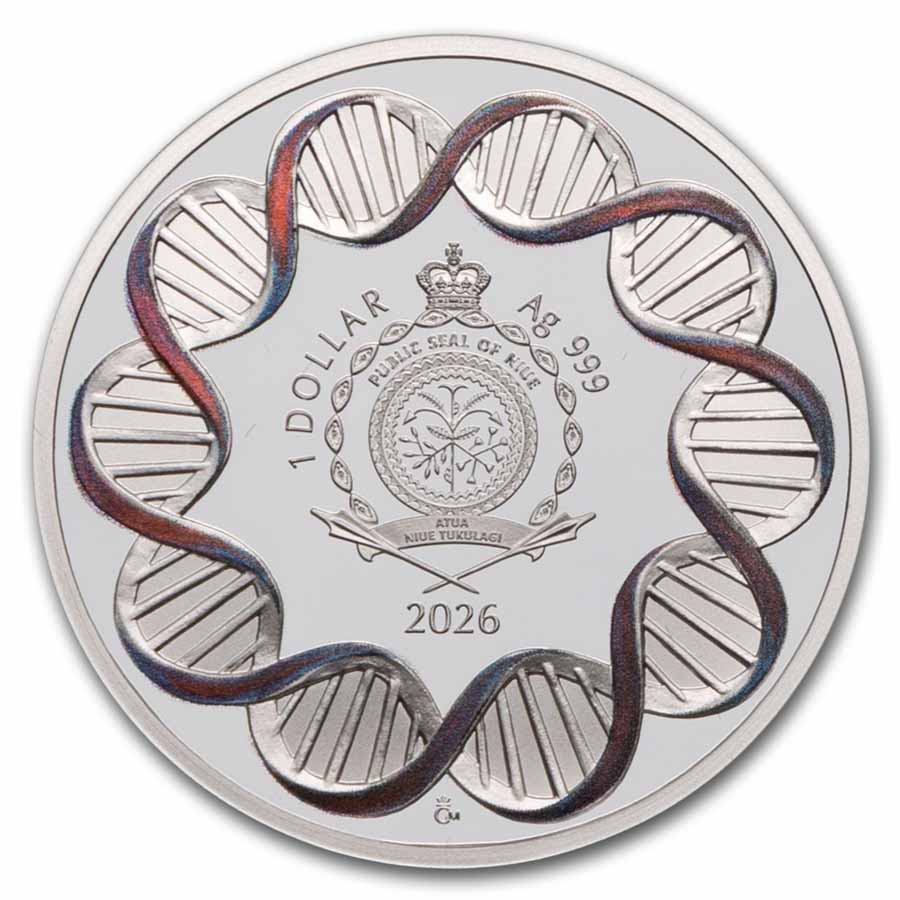 2026 Niue 1 oz Silver Proof Colorized Human Body - Heart