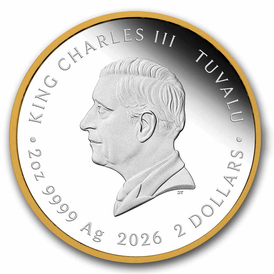 2026 AUS 2 oz Silver Gilded House of Bridgerton Proof (Box, COA)