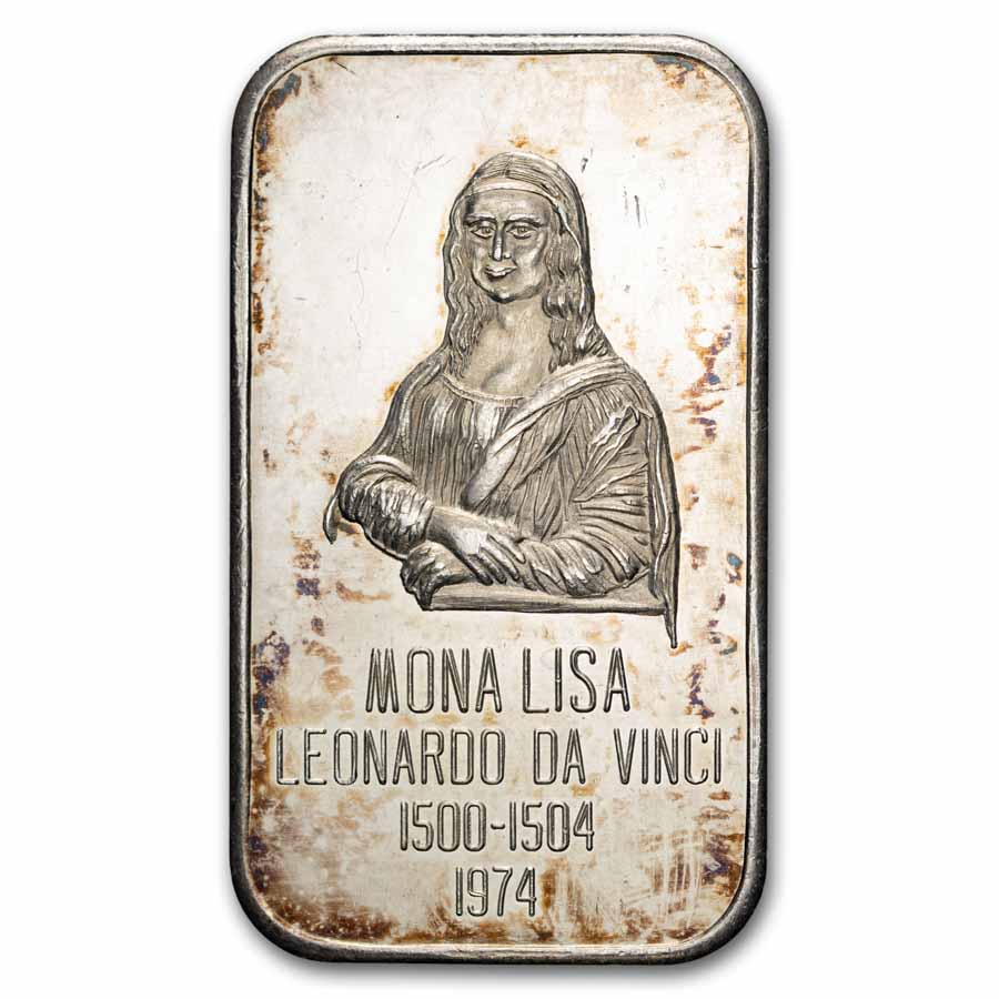 1 oz Silver Bar - The Mona Lisa (U.S. Silver Corporation)