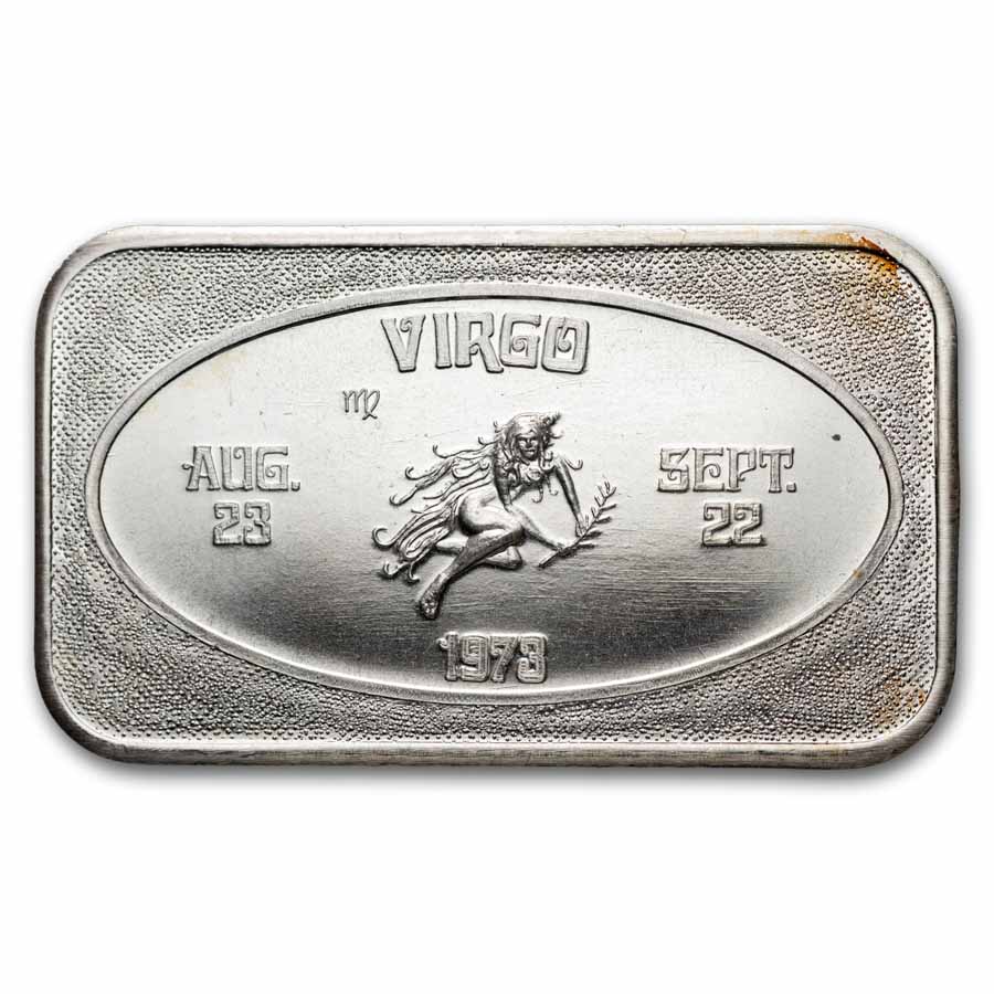 1 oz Silver Bar - Zodiac (U.S. Silver Corporation, Random Motif)