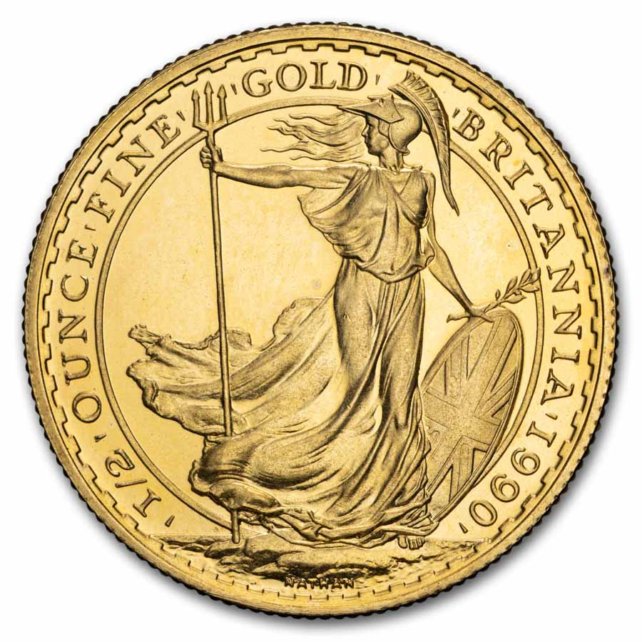 1990 Great Britain 1/2 oz Gold Britannia BU