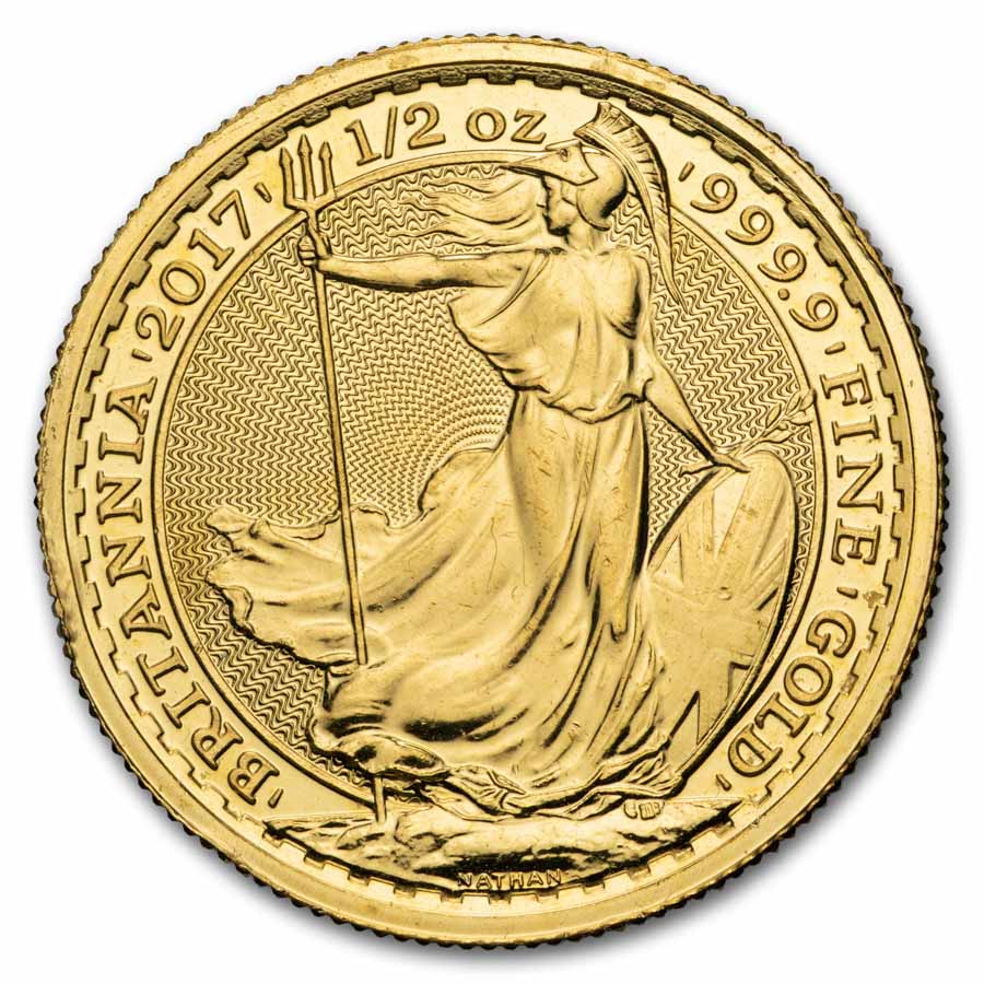 2017 Great Britain 1/2 oz Gold Britannia BU