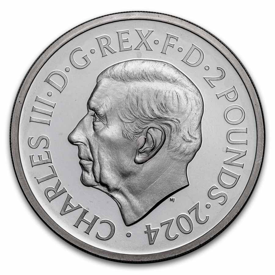 2024 GB 1 oz Silver £2 Proof 80th Anniversary D-Day (Spotted)