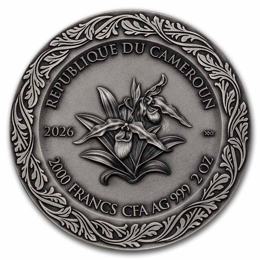 2026 Cameroon 2 oz Silver Celestial Beauty; Flora & Zephyr