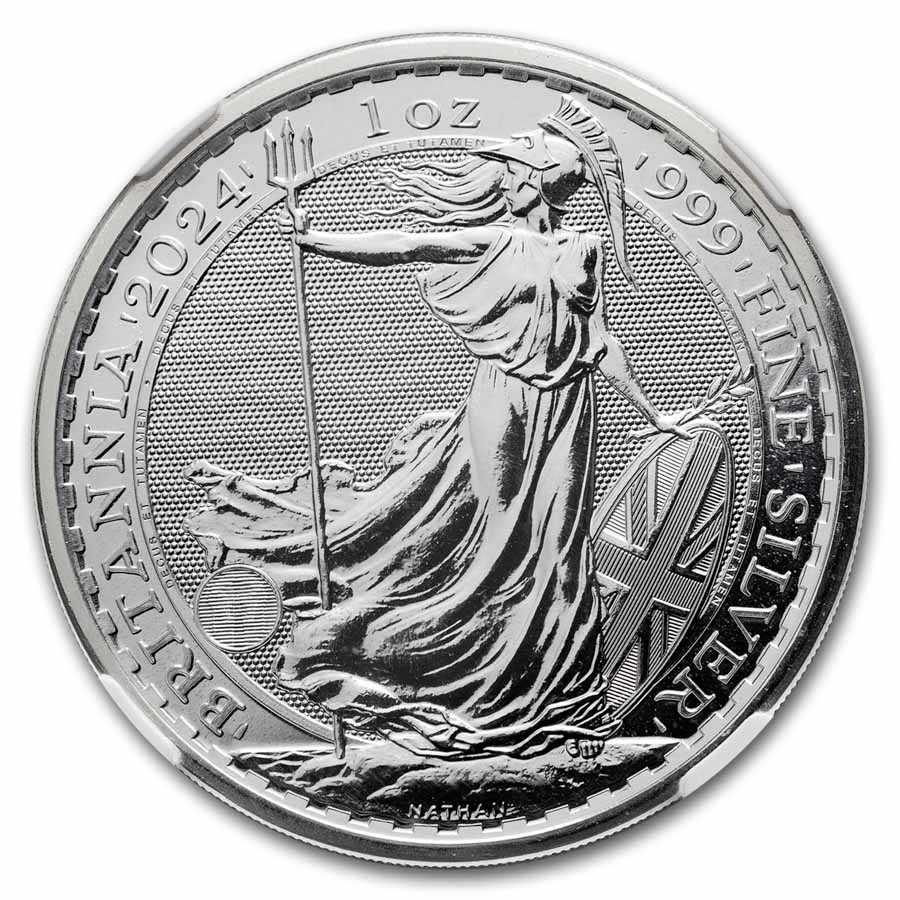 2024 Great Britain 1 oz Silver Britannia MS-69 NGC (King Label)