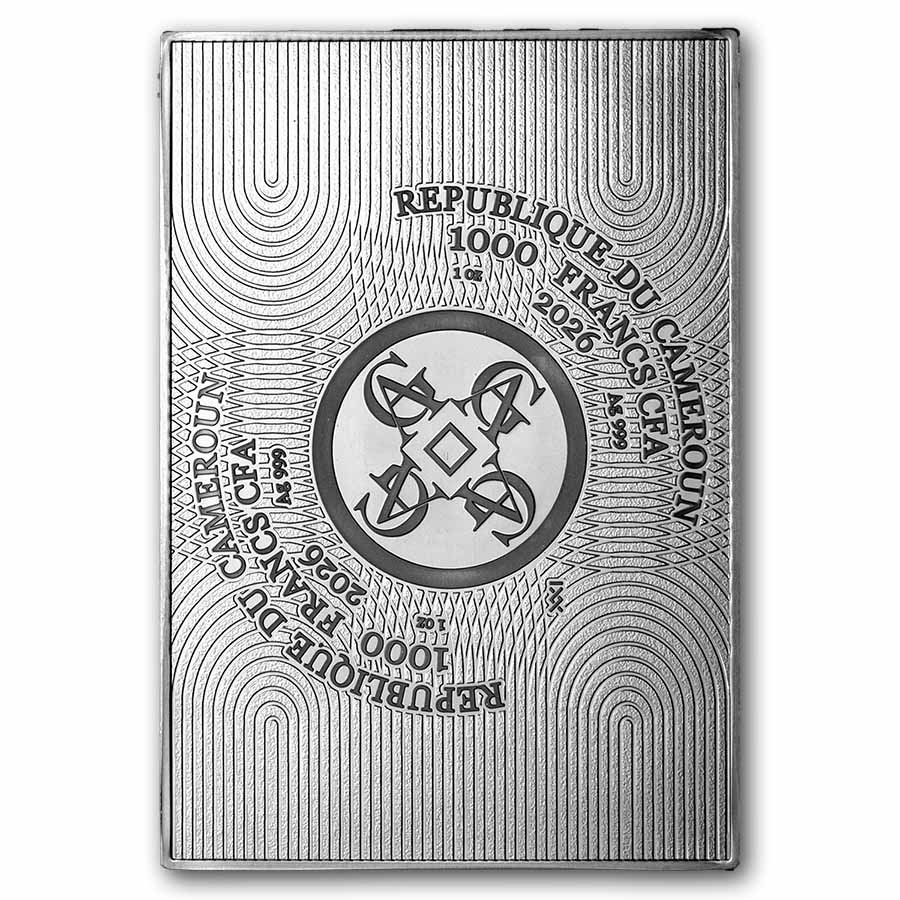 2026 Rep. of Cameroon 1 oz Silver Art Gallery: Sunflowers