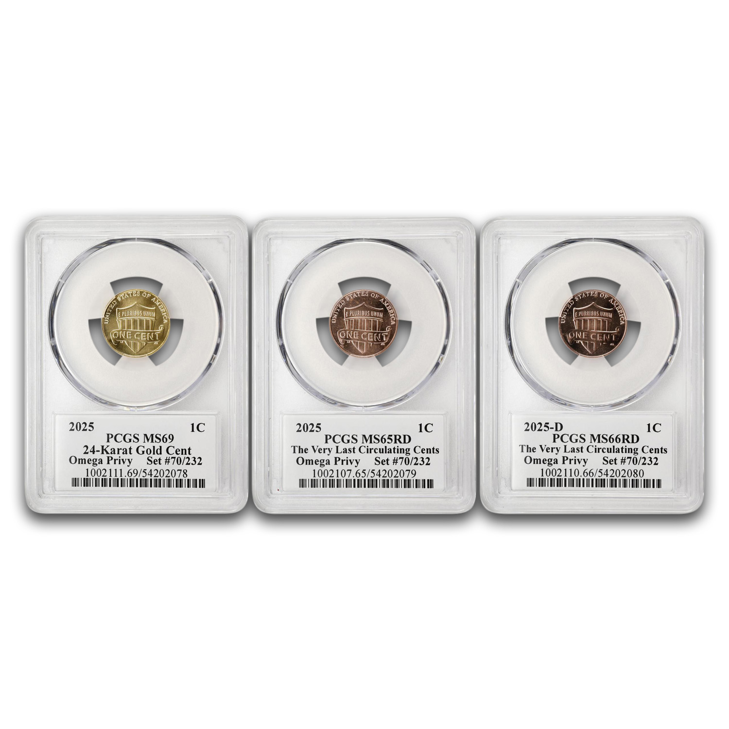 2025 Lincoln Cent Omega Privy 3-Coin Set (#70/232)