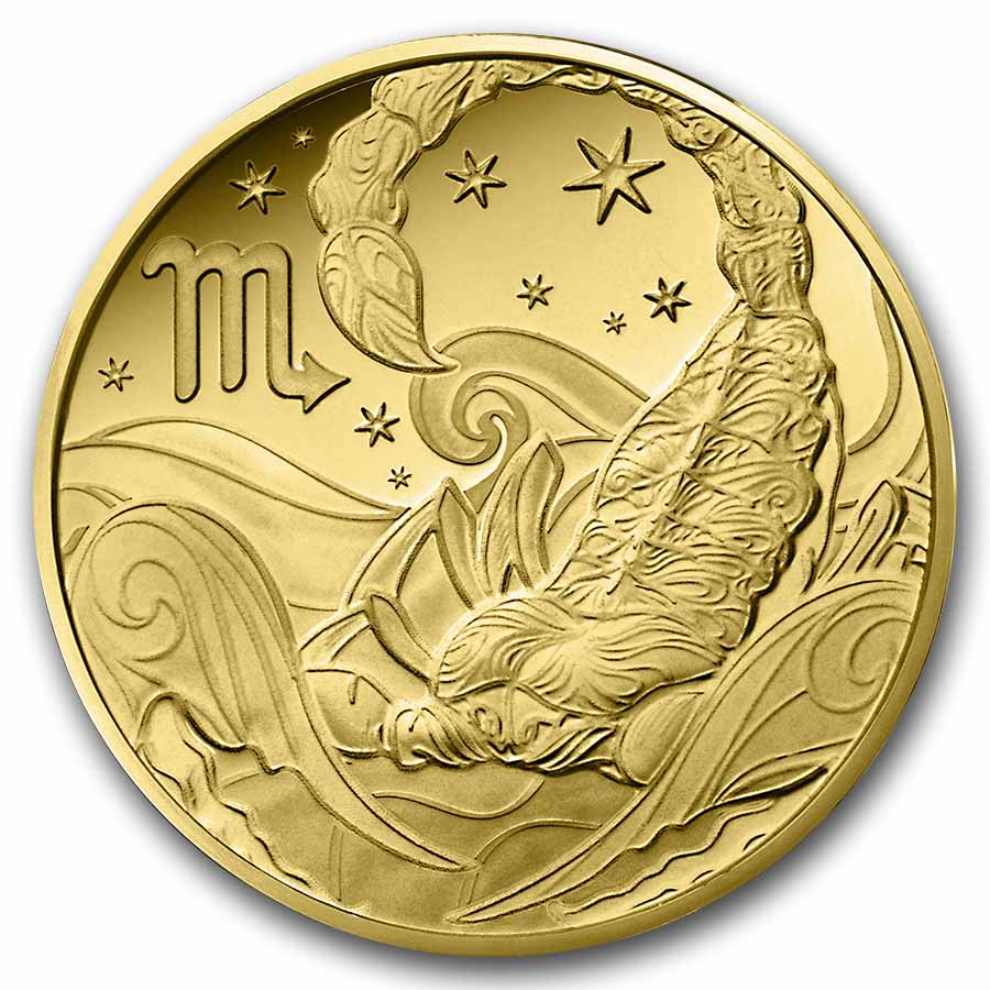 2026 1/2 gram Proof Gold €5 Astro: Scorpio