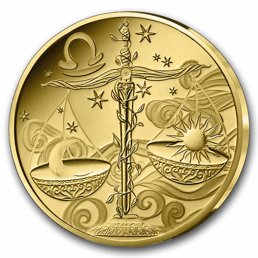 2026 1/2 gram Proof Gold €5 Astro: Libra