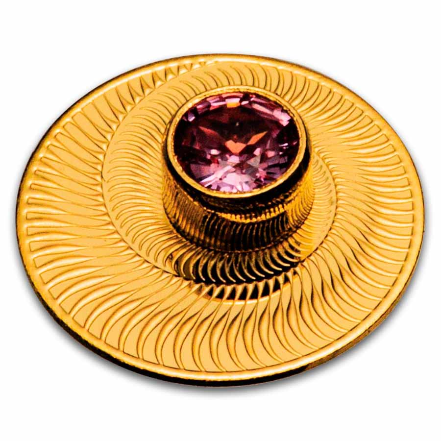 2025 Gabon 1 gram Gold Padparadscha Deluxe (with Box & COA)