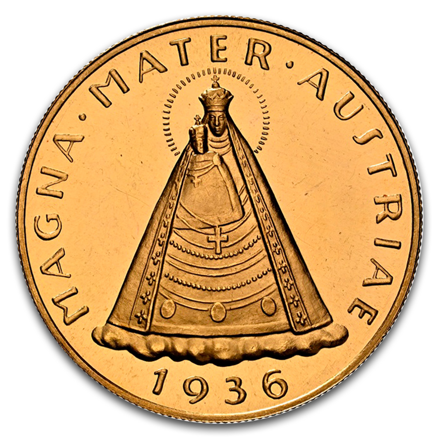 1936 Austria Gold 100 Schilling MS-65 NGC (PL)