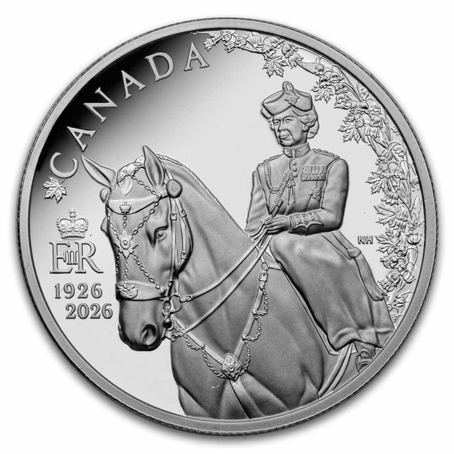 2026 RCM 1 oz Silver 100th Anniv. of the Birth of QEII 2-Coin Set