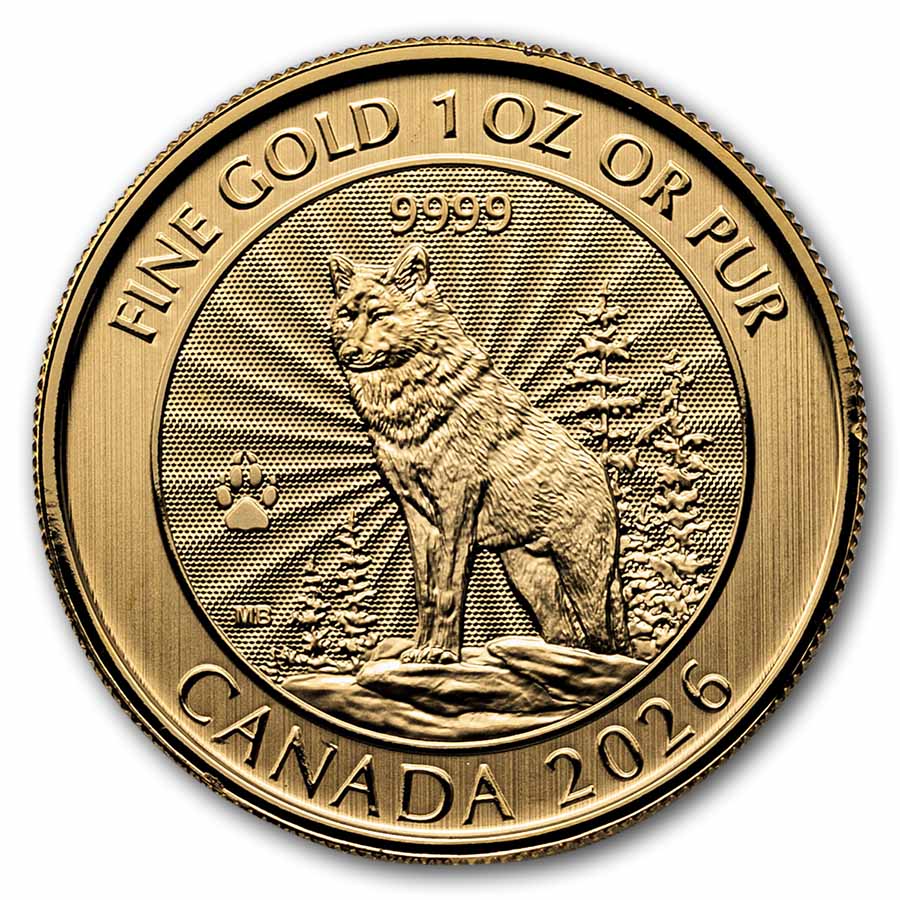 2026 Canada 1 oz Gold $50 The Majestic Wolf (Premium Bullion)