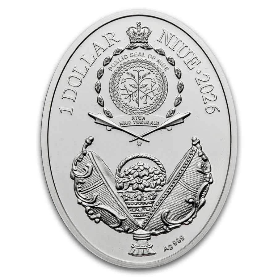 2026 Niue Silver Easter Egg: Happy Easter (with Box & COA)