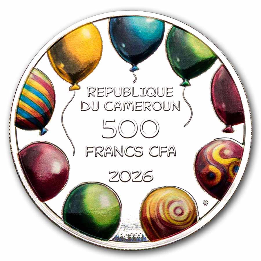 2026 Republic of Cameroon Silver Proof Happy Birthday (Box & COA)