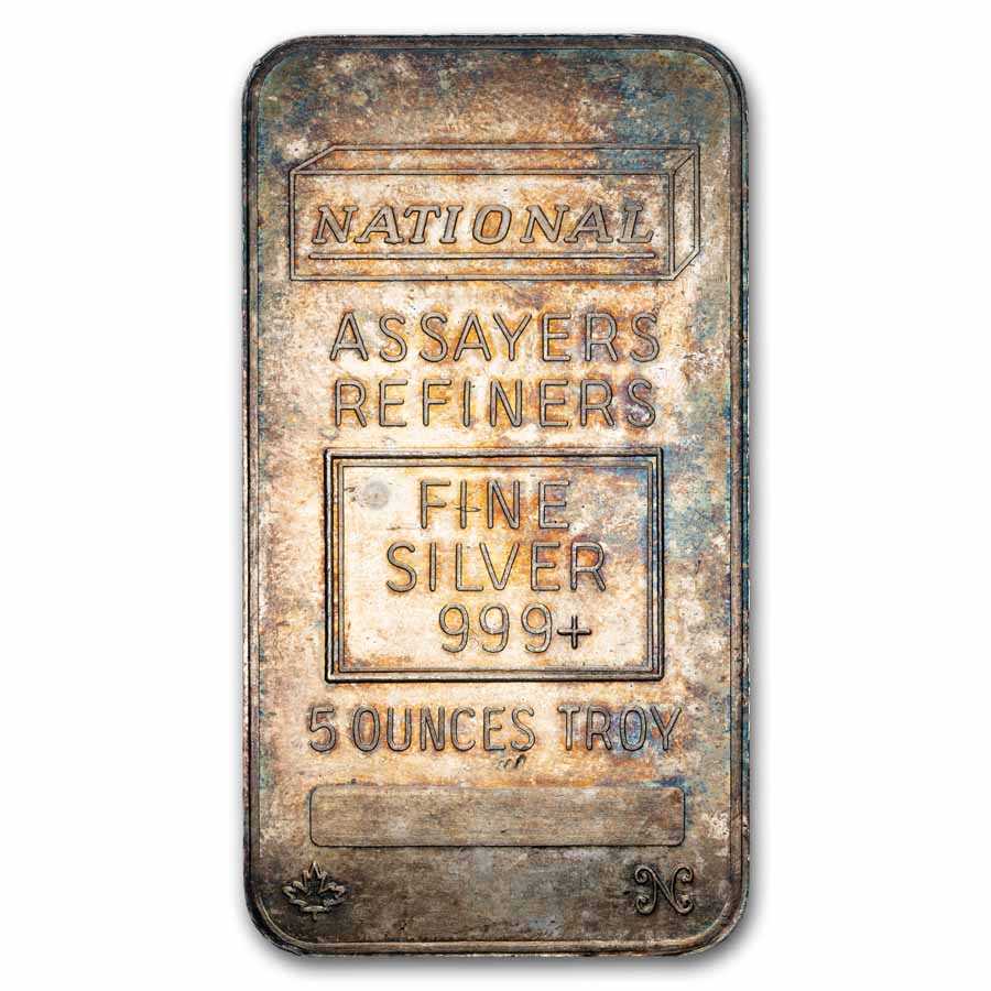5 oz Silver Bar - National Refiners-Assayers (Canada)