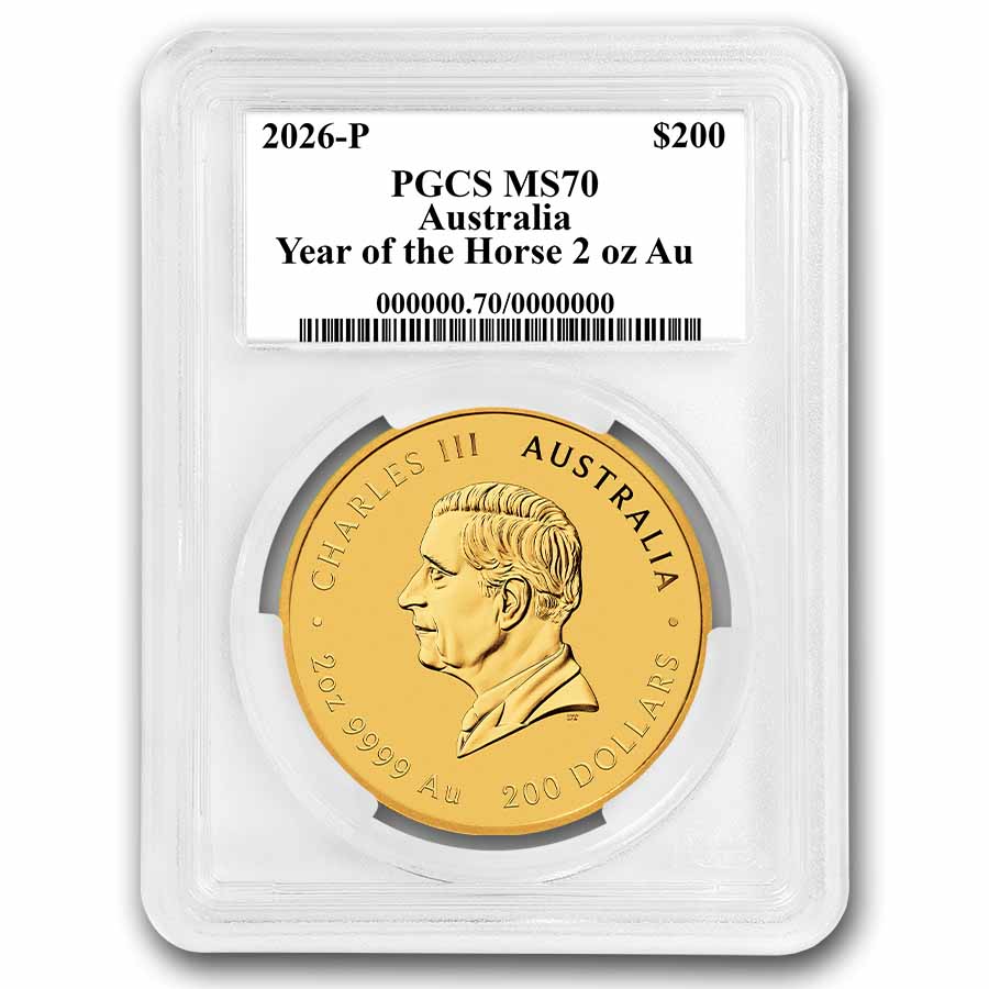 2026 Australia 2 oz Gold Lunar Horse MS-70 PCGS (Red Label)