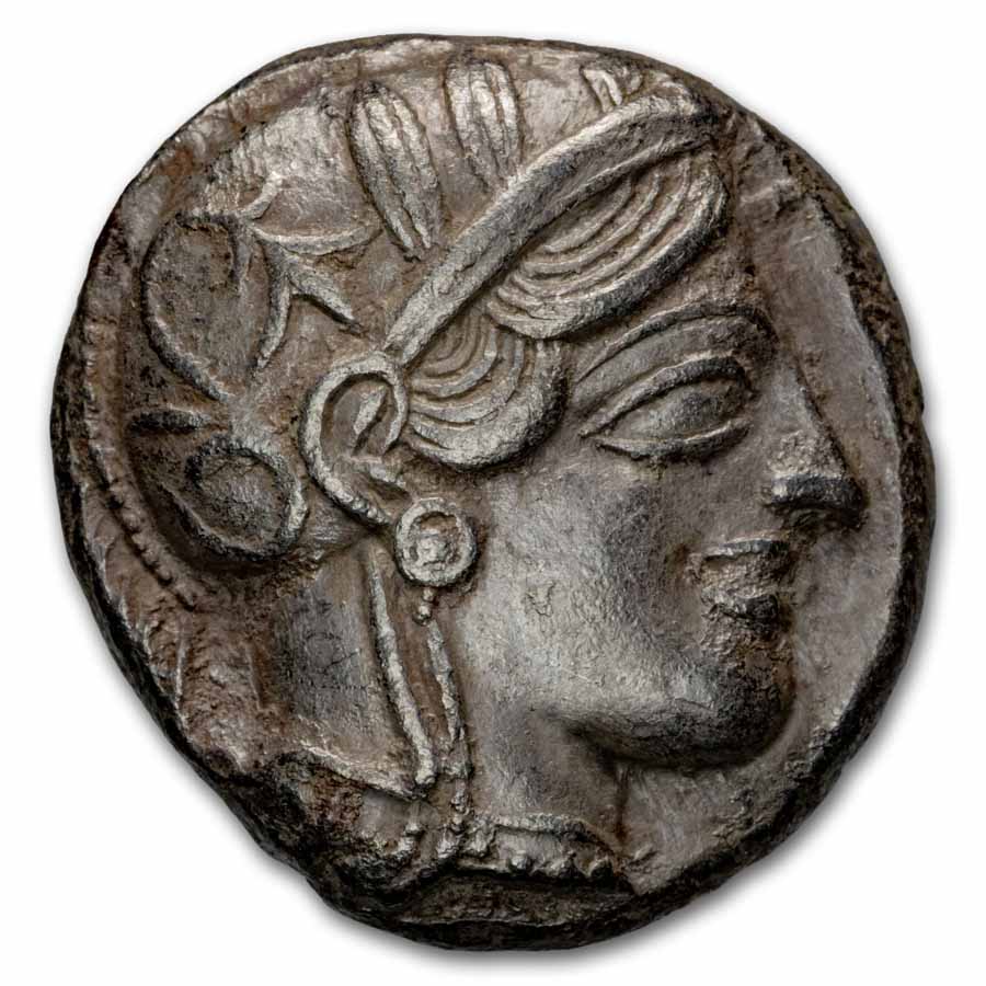 Attica Athens AR Silver Tetradrachm Owl (440-404 BC) Ch XF