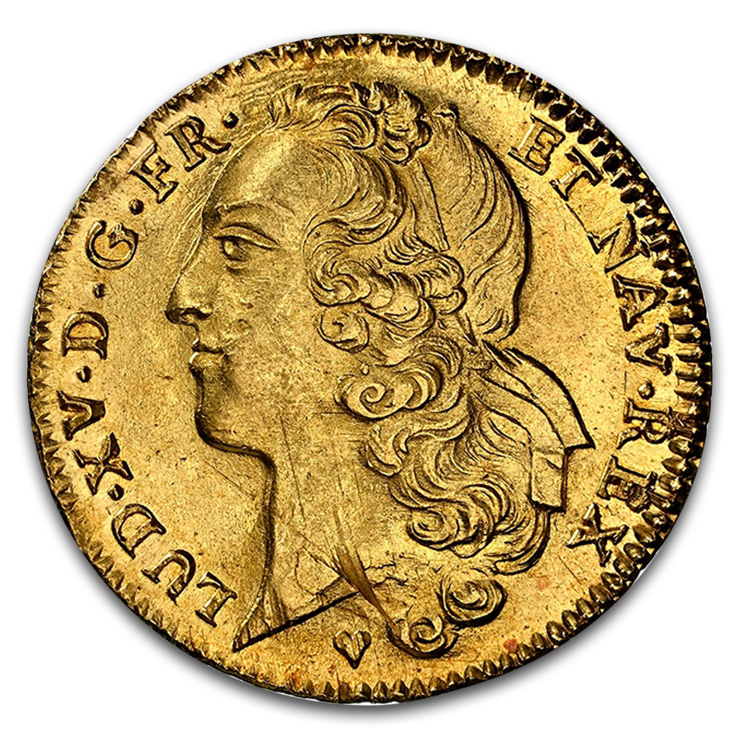 1747-BB France Gold 2 Louis d'Or Louis XV MS-63 NGC