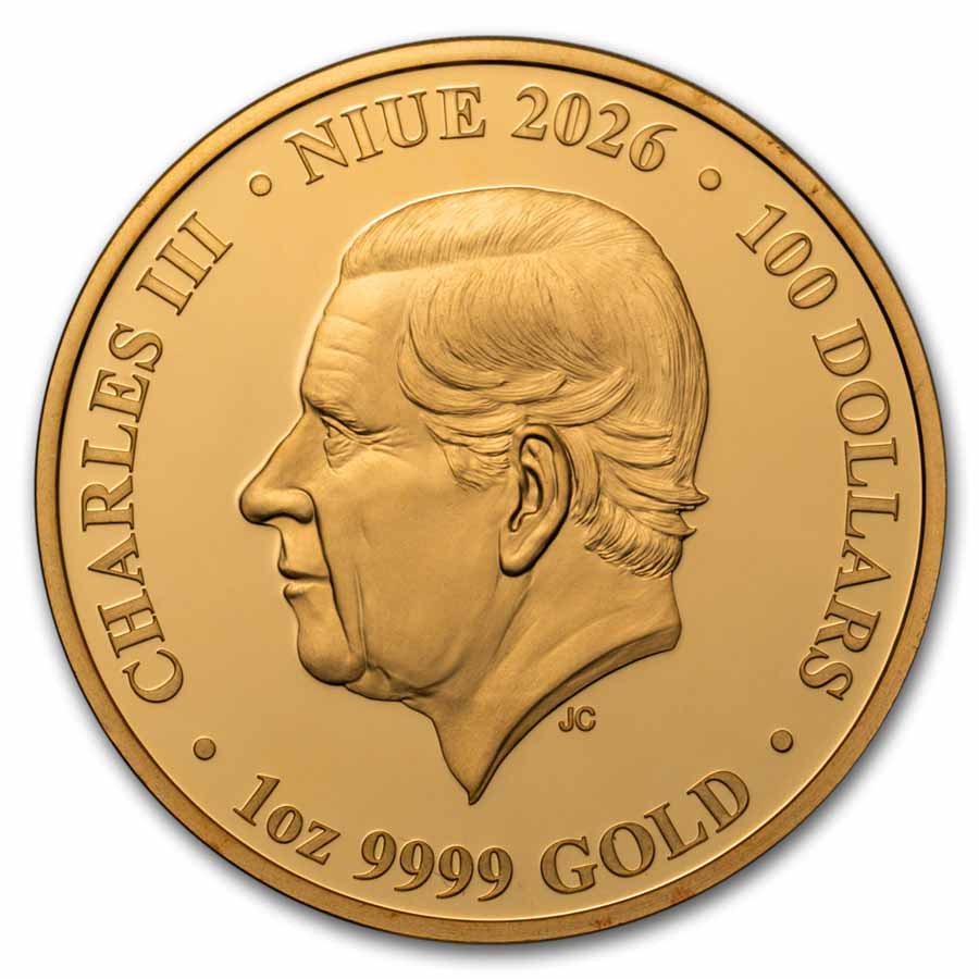 2026 Niue 1 oz Gold Proof Gold Rush (w/ Box & COA)