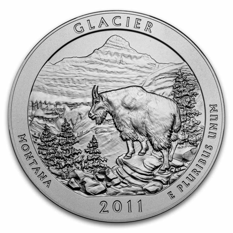 2011-P 5 oz Silver ATB Glacier SP-69 NGC