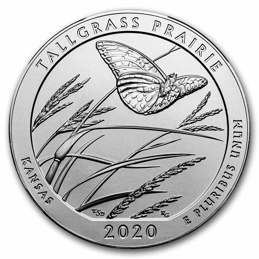 2020-P 5 oz Silver ATB Tallgrass Prairie SP-69 NGC (ER/FR)
