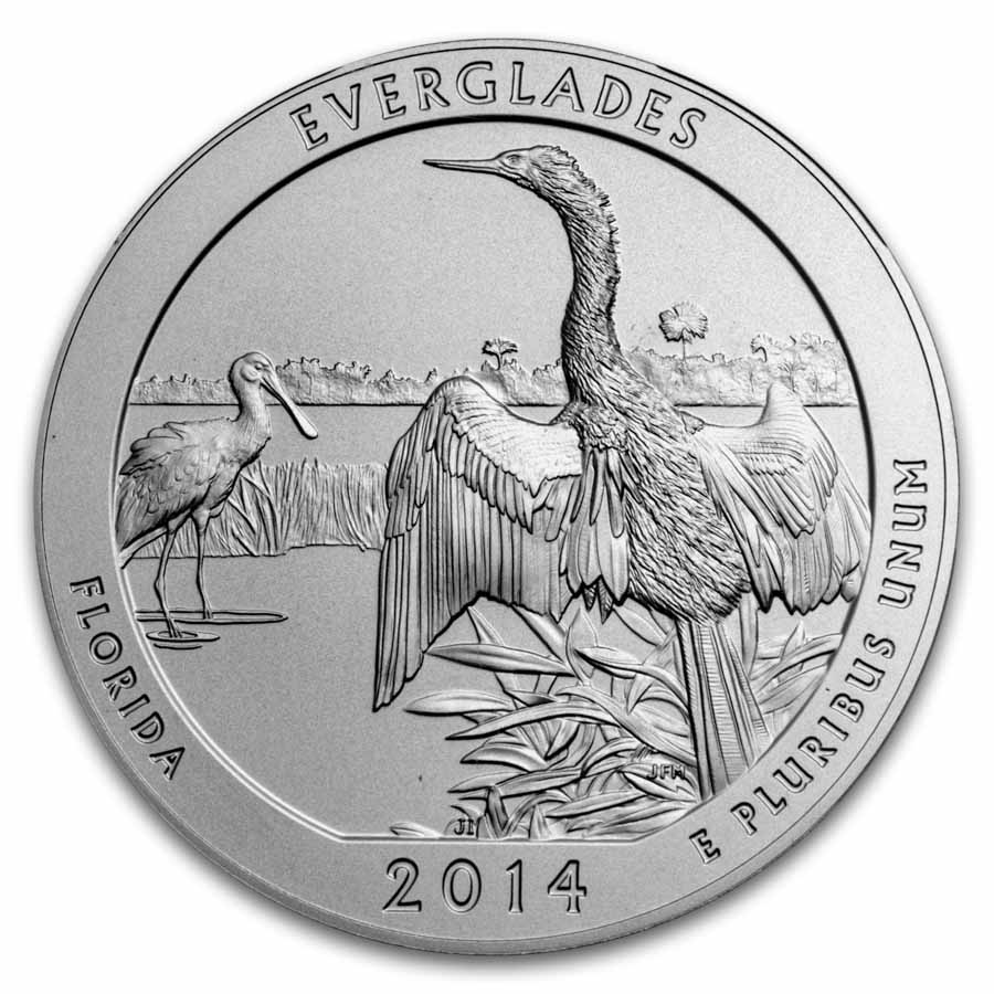 2014-P 5 oz Silver ATB Everglades SP-69 NGC
