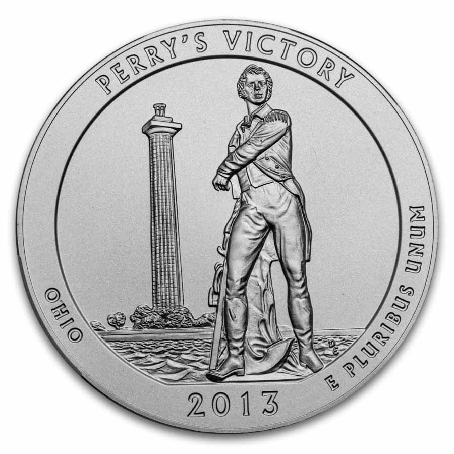 2013-P 5 oz Silver ATB Perry's Victory SP-69 NGC (ER/FR)