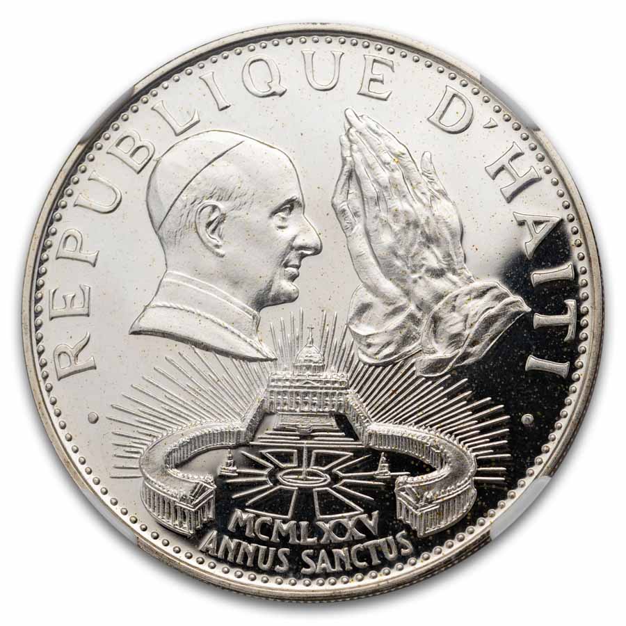 1976 Haiti Proof Silver 50 Gourdes Holy Year PF-68 NGC