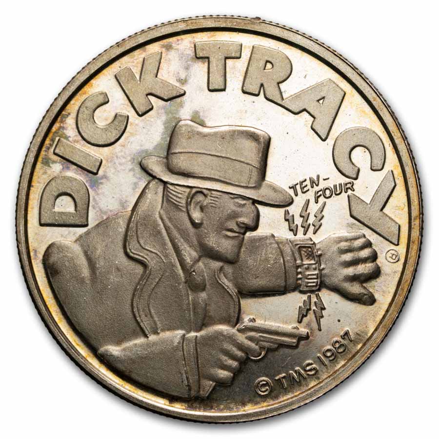 1 oz Silver Round - Cartoon Celebrities (Dick Tracy)