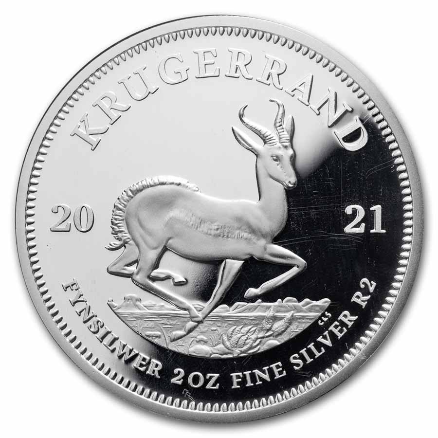 2021 South Africa 2 oz Silver Krugerrand PF-70 NGC (FDI)