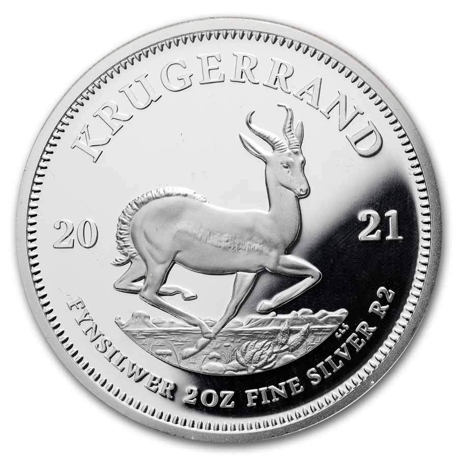 2021 South Africa 2 oz Silver Krugerrand PF-70 NGC (FR)