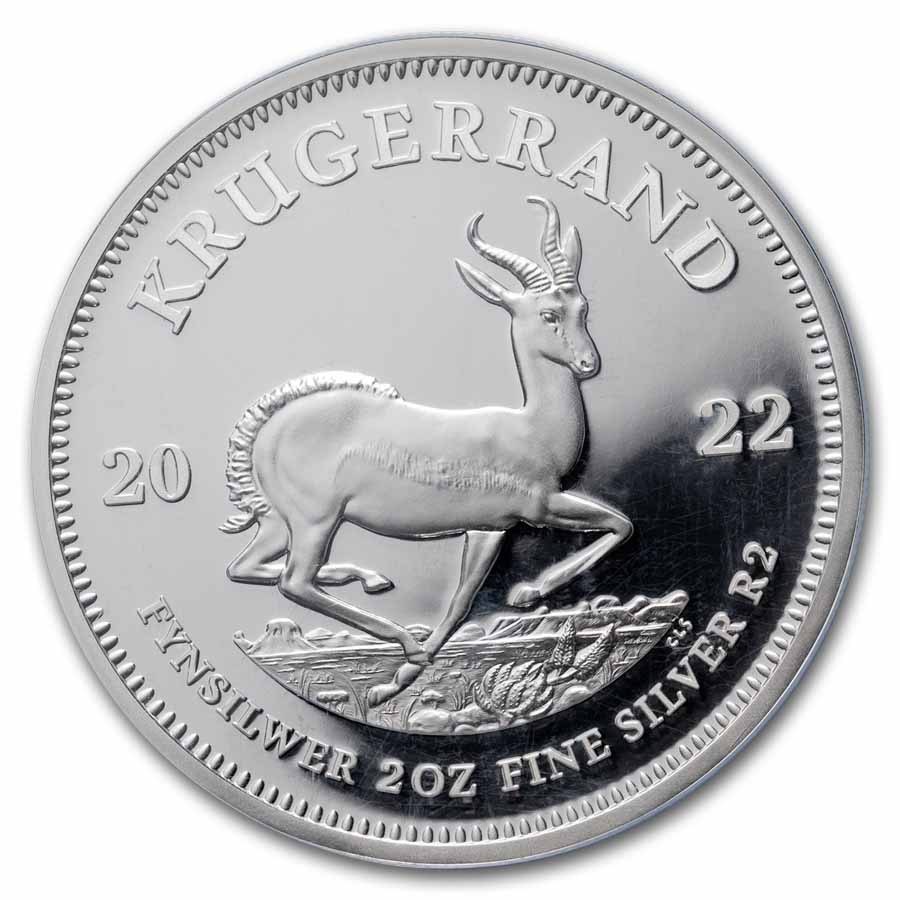 2022 South Africa 2 oz Silver Krugerrand PF-70 NGC