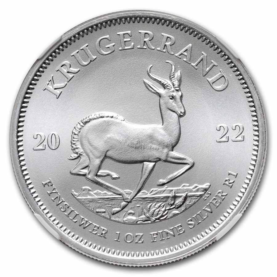 2022 South Africa 1 oz Silver Krugerrand MS-70 NGC