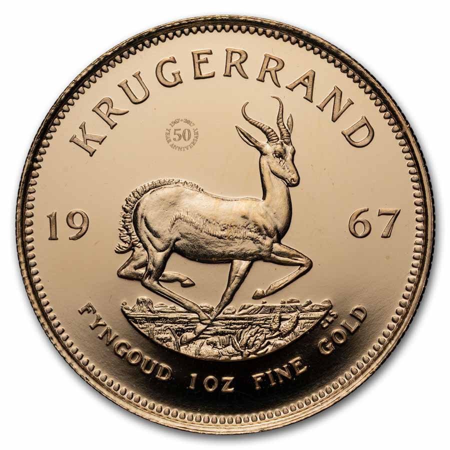 1967- 2017 S. Africa 3-Coin Krugerrand 50th Ann. Proof Set-No Box