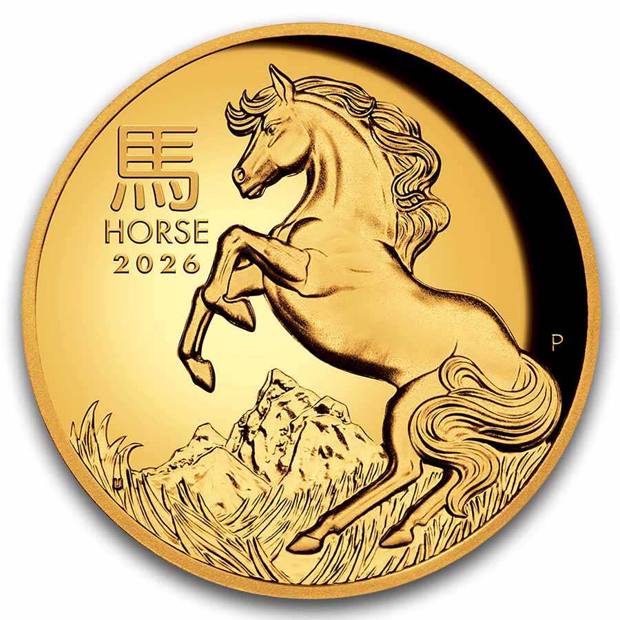 2026 AUS 1 oz Gold Lunar Horse PR-70 PCGS HR (FS, Gold Label)