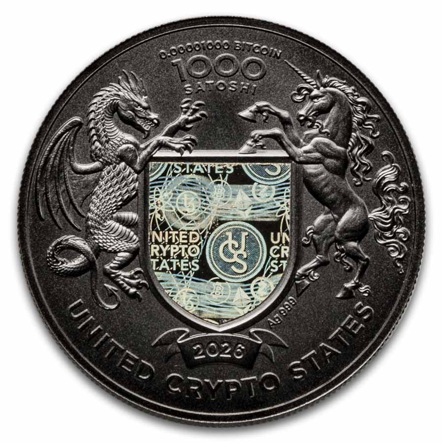 2026 Ukraine The Land of Freedom United Crypto States 1 oz Silver