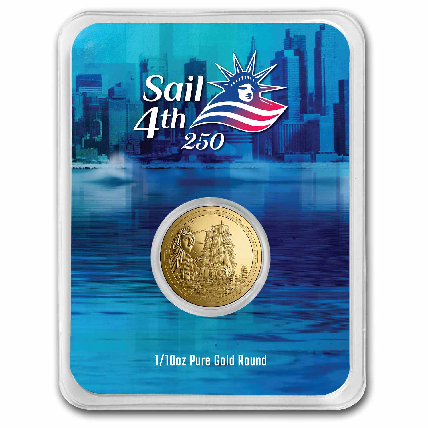 2026 Sail4th 250 1/10 oz Gold Round (in TEP)