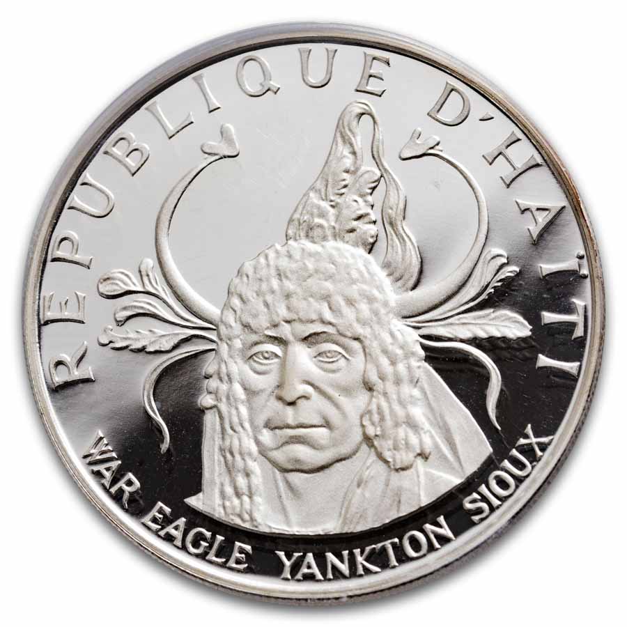 1971-IC Haiti Proof Silver 10 Gourdes War Eagle PR-66 PCGS