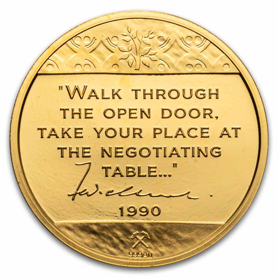 2010 Norway 1/2 oz Gold Medal Nelson Mandela