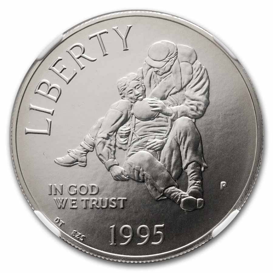 1995-P Civil War $1 Silver Commem MS-70 NGC