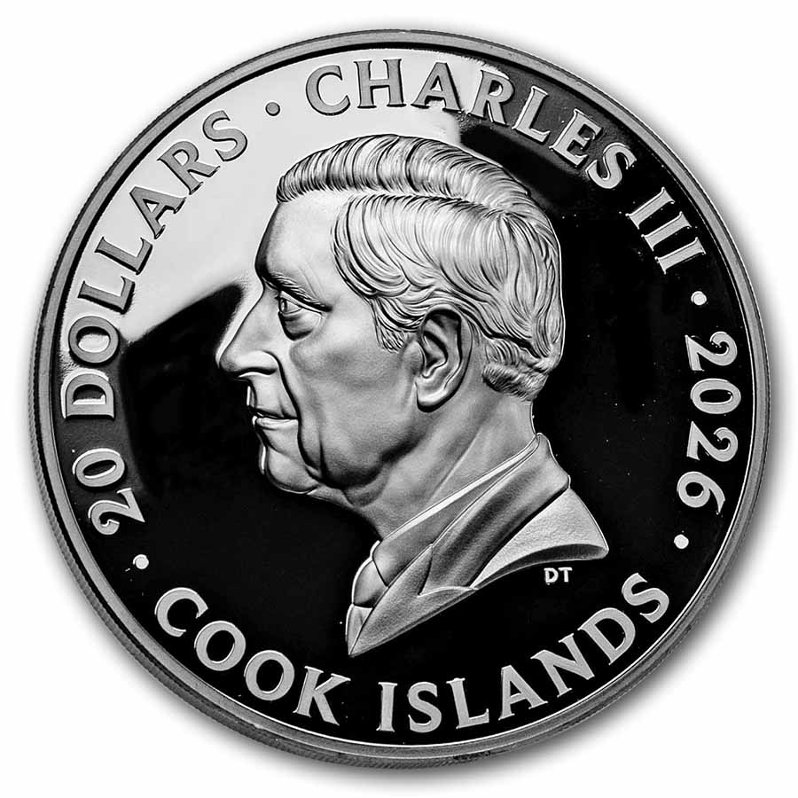 2026 Cook Islands 3 oz Silver Black Proof Paris Ville de Nuit