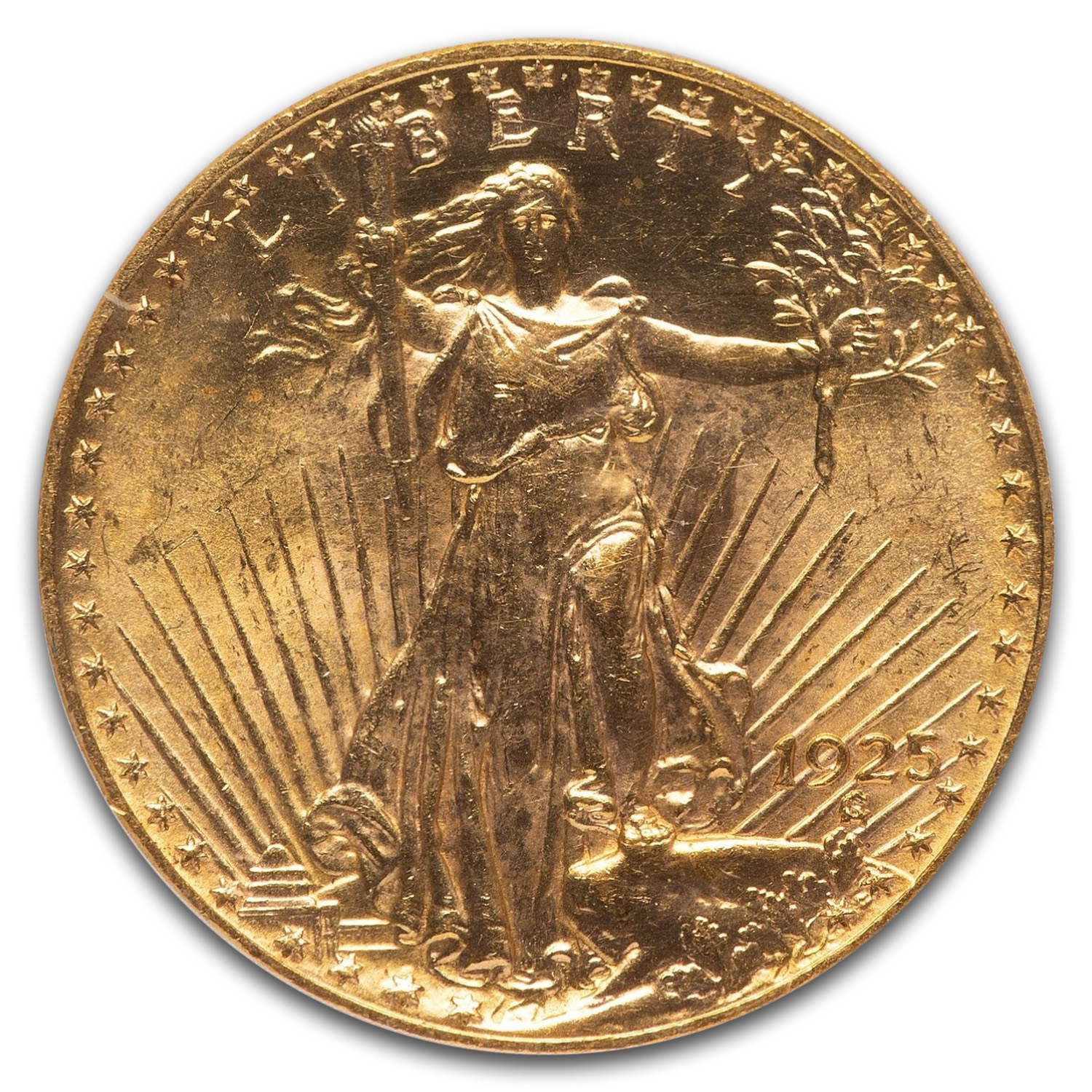 1925 $20 St Gaudens Gold Double Eagle MS-62 PCGS CAC