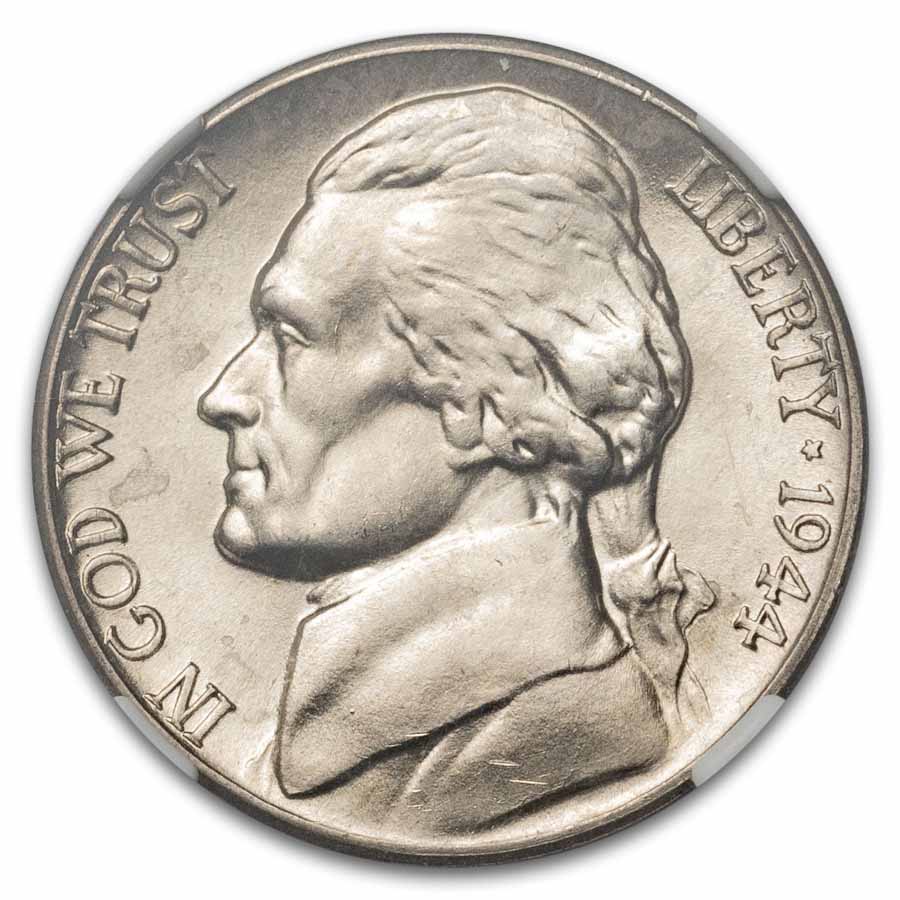 1944-D Silver Jefferson Nickel MS-65 NGC (Full Steps)