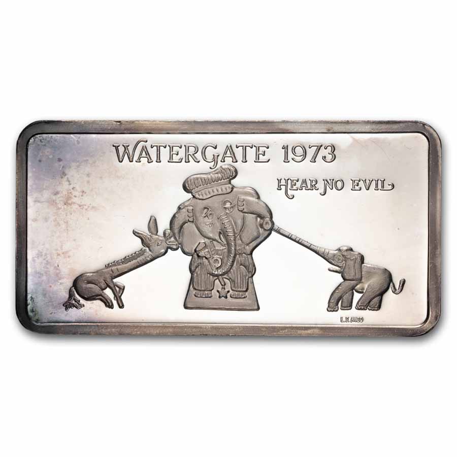 1 oz Silver Bar - Vintage Watergate 3-Bar Elephant Set