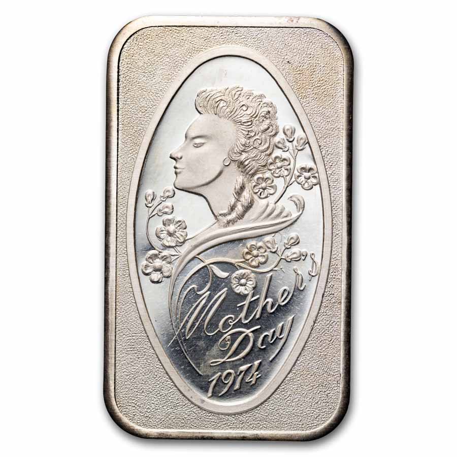 1 oz Silver Art Bar - Vintage Mother's Day (Random Motif)