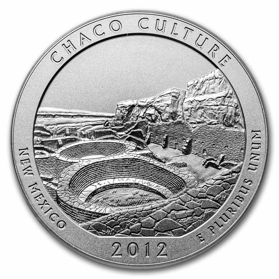 2012-P 5 oz Silver ATB Chaco Culture SP-69 PCGS