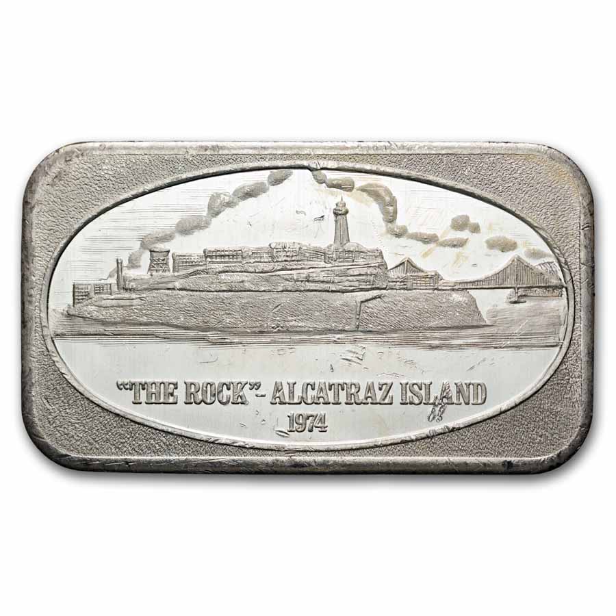 1 oz Silver Bar - Alcatraz Island (U.S. Silver Corporation)