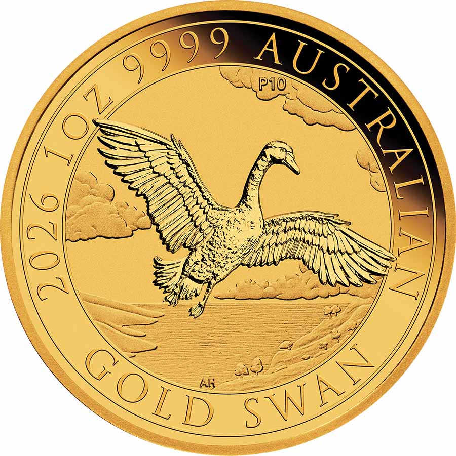2026 Australia 1 oz Gold 10th Anniversary Swan MS-70 NGC (ER)